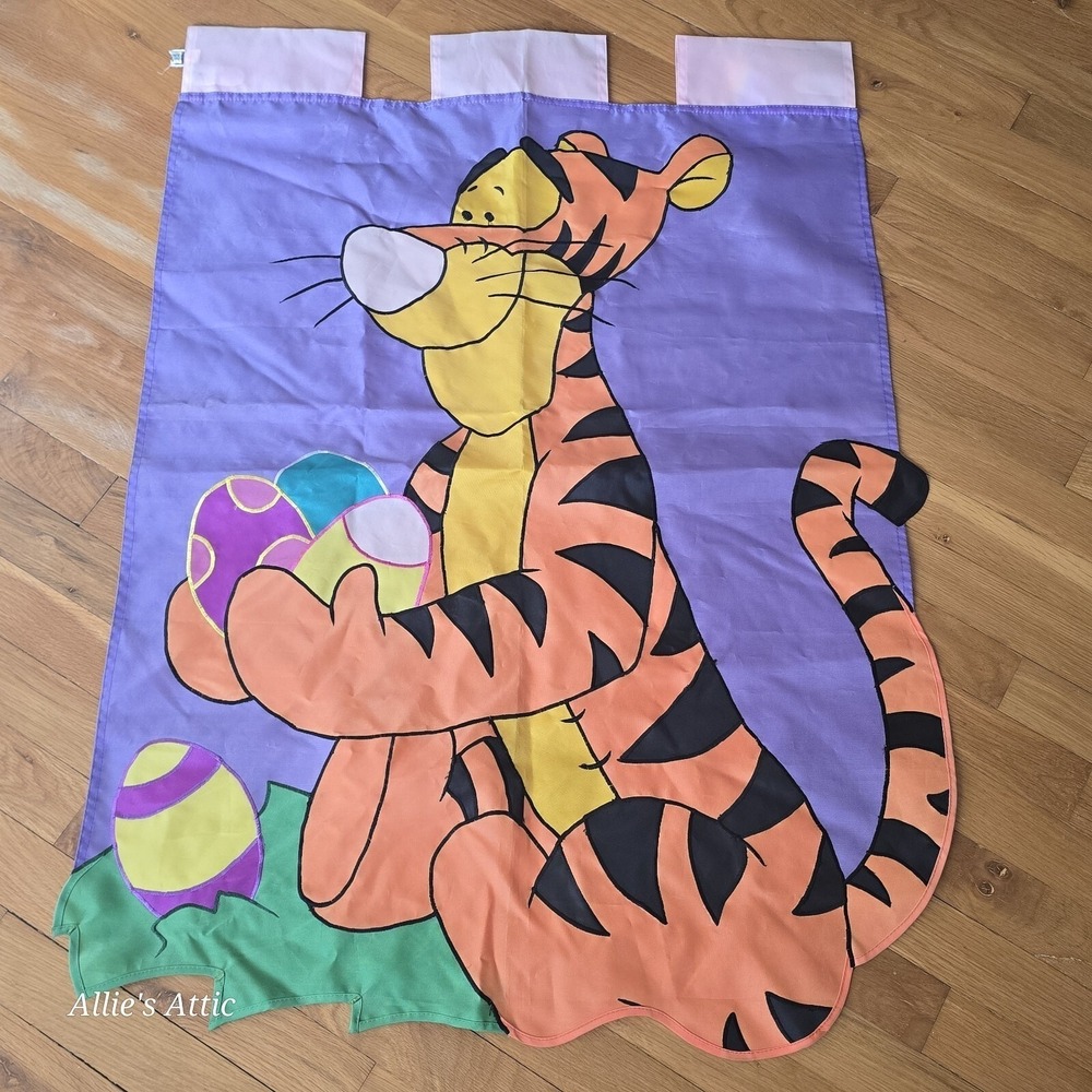 Large Winnie the Pooh Tigger Tiger Purple Easter Garden Yard‎ House Flag 40x30